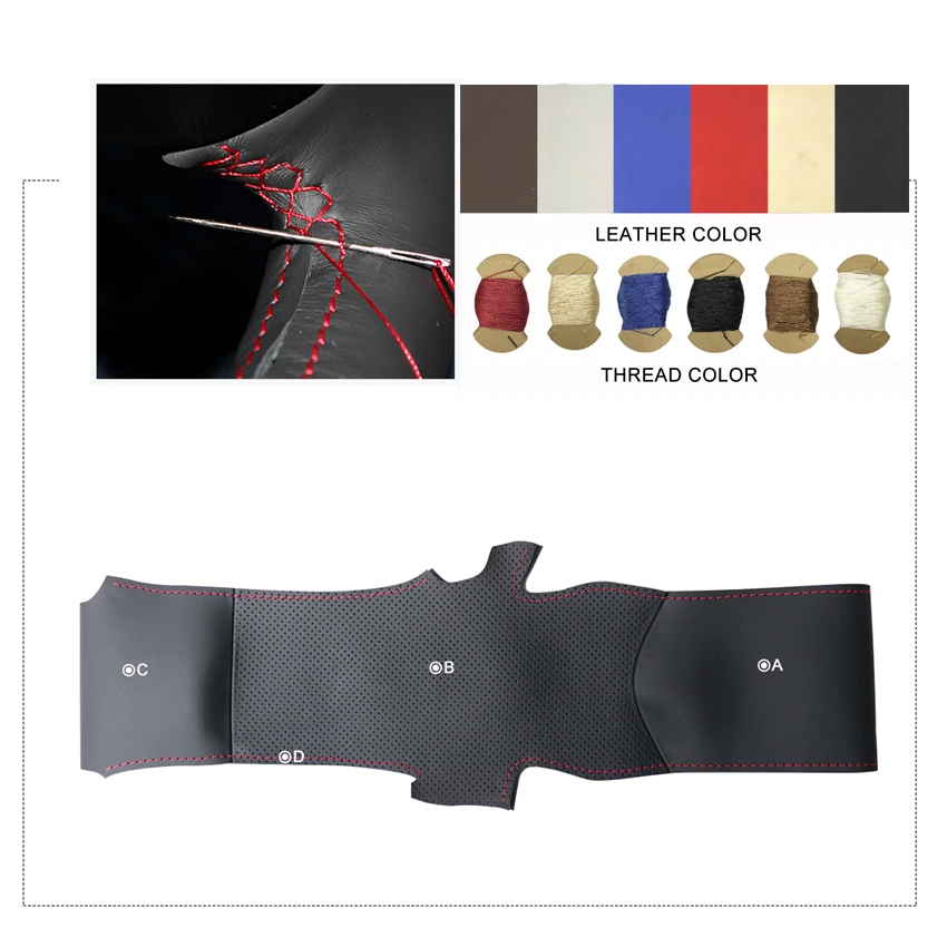 Чехлы рулевого колеса автомобиля из искусственной кожи для HONDA Accord 10 2018 2019 черный