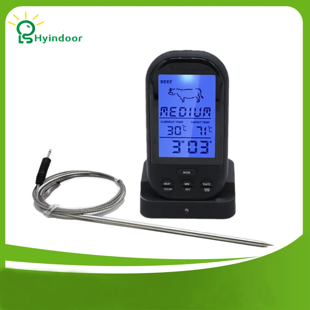 ЖК пульт дистанционного управления беспроводной термометр для барбекю с зондом
