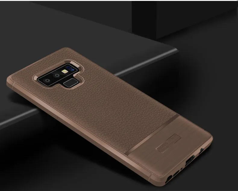 Роскошный кожаный ТПУ чехол Личи узор ударопрочный мягкий для samsung Galaxy Note 8 9 On6 2018