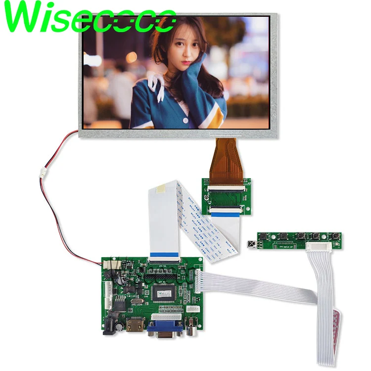 ЖК панель A070VW04 V0 TFT 7 дюймов 800*480 с платой контроллера VGA 2AV|ЖК-экраны и панели для
