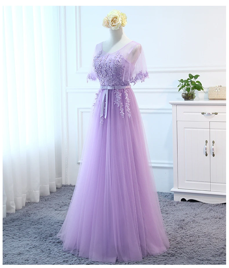 Robe De Soriee новые лиловое платье подружки невесты фиолетового цвета для девочек с