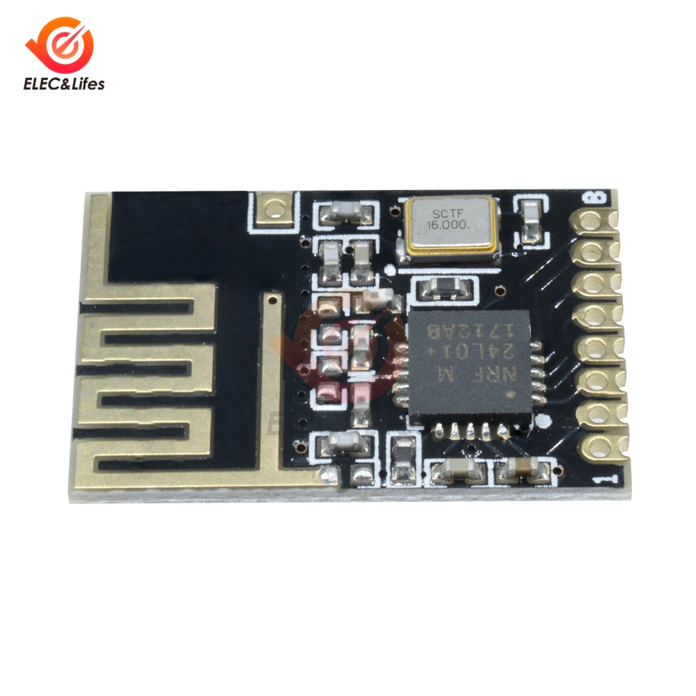 NRF24L01 SMD 2,4 ГГц беспроводной модуль приемопередатчика 1,27 мм Мини NRF беспроводной модуль увеличенная мощность версия регулятор напряжения