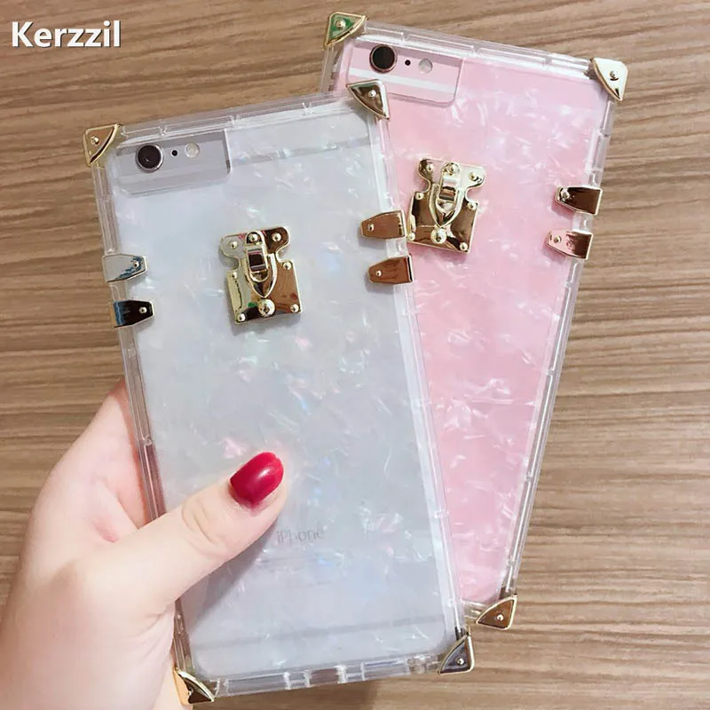 Kerzzil мечта Shell чехол для iPhone X XS XR Max Роскошные площадь ТПУ 7 8 6 S Plus блеск случаях |
