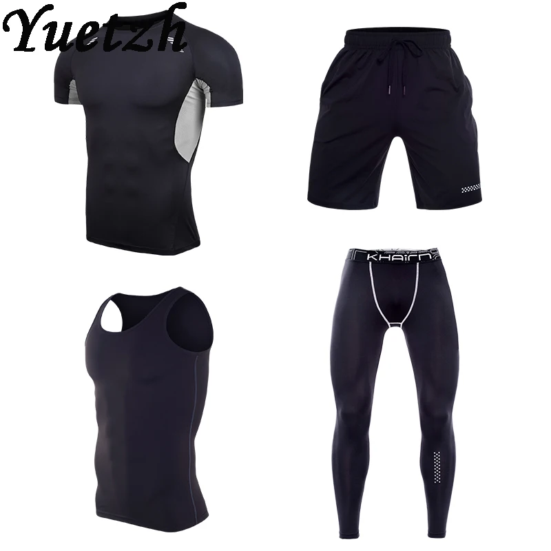 Новинка мужская спортивная одежда для бега спортивный костюм фитнеса комплект