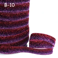 (150 yards per lot) wholesale B-10 ombre metallic velvet glitter elastic ribbons