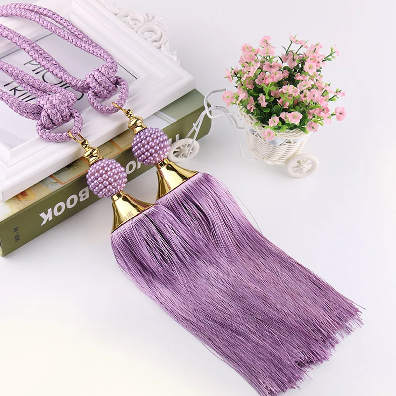 2 шт. современные жемчужные бусины занавески Висячие шарики тибэкс кисточка