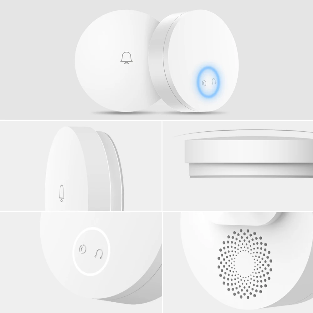 Беспроводной дверной звонок Xiaomi Mijia Linptech Wi-Fi с функцией интеллектуального управления памятью от Mijia 110-240 В переменного тока