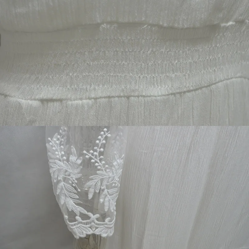 2018 женское кружевное платье с длинными рукавами летнее макси пляжное вырезом