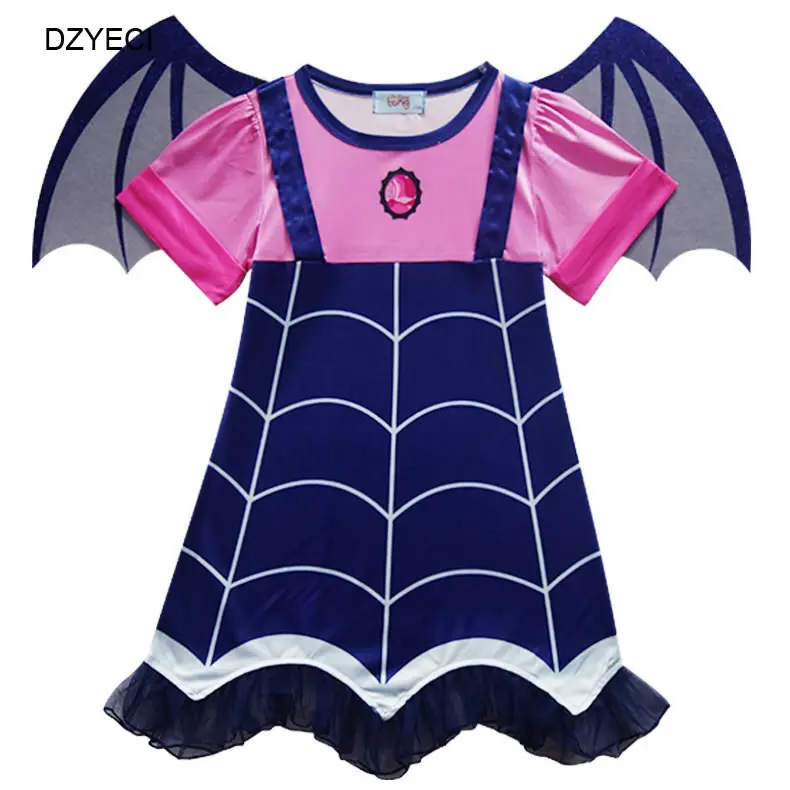 Blue1 Dress Disfraz Vampirina/платье для маленьких девочек; костюм для рождественского карнавала; детское кружевное платье для маскарада; vetement enfant fille - Цвет: Blue1 Dress