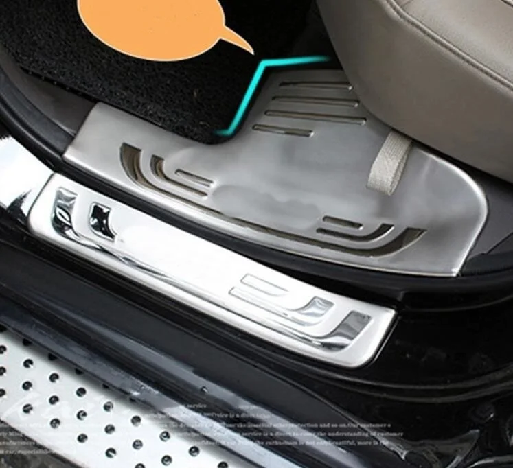 Высокое качество 4 шт. Встроенная нержавеющая сталь Накладка на порог для Honda CRV CR V