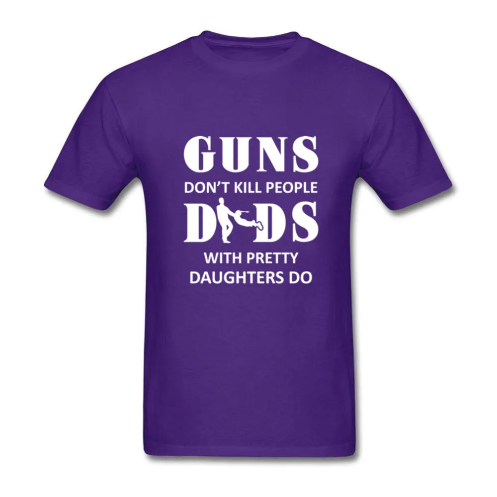 Мужская футболка с надписью Guns Don't Kill People Dads Do индивидуальная мужская хлопковая