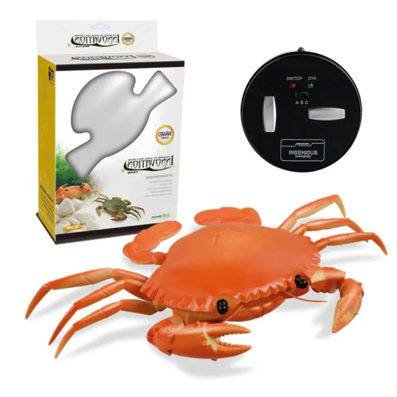 crab Инфракрасные радиоуправляемые игрушки для животных, насекомых, имитация паука, пчела, летающий краб, божья коровка, мантис, игрушечный Электрический робот, Хэллоуин, шалость, насекомые, детские игрушки - Цвет: crab