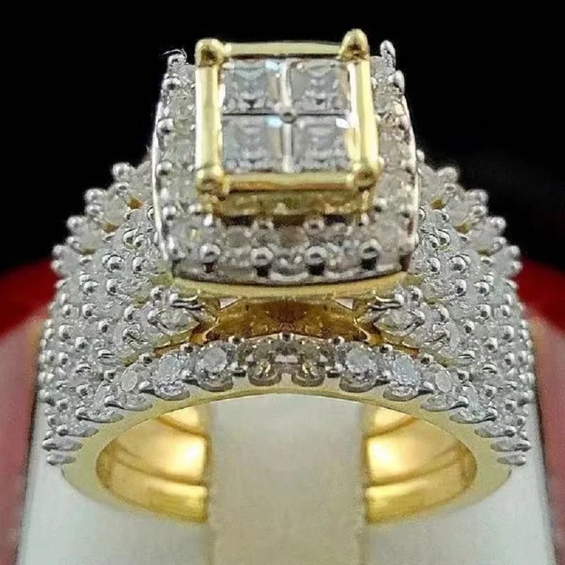 Креативные американские и европейские золотые кольца для мужчин женщин Большой