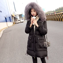 Пуховик женский черный зеленый серый с капюшоном 2018|down parka women|parka