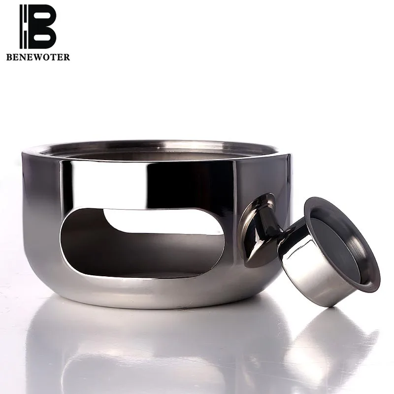 Простой чайный горшок из нержавеющей стали плита спиртовая свеча подогрев кофе