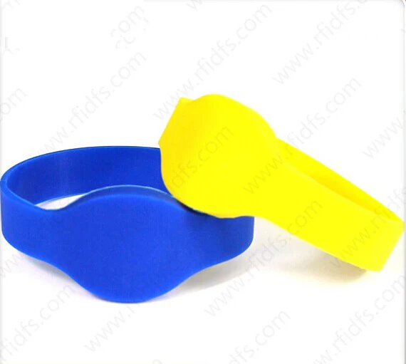 100pcs 125KHZ TK4100 chip circular RFID Waterproof - Wristband Silicone Bracelet no printing