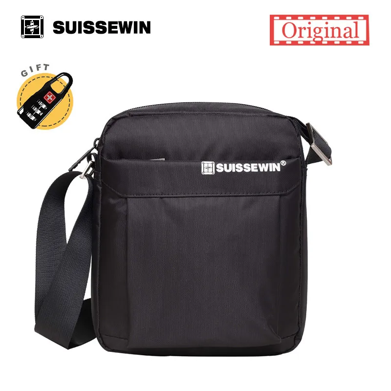 Сумка мессенджер swiss Мужская черная на плечо 8 дюймов 2019|crossbody bag men|messenger shoulder