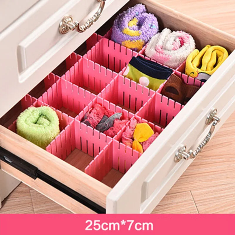 Short section pink Лидер продаж домашний Декор перегородки 25*7 см решетки 4 шт. перегородка ящика комбинация толстые DIY - Цвет: Short section pink