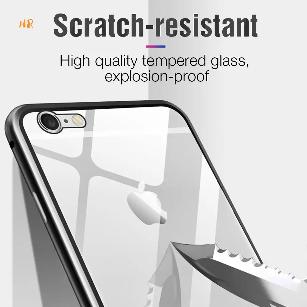 Магнитный адсорбционный чехол для iPhone X XS XR MAX металлический магнит из