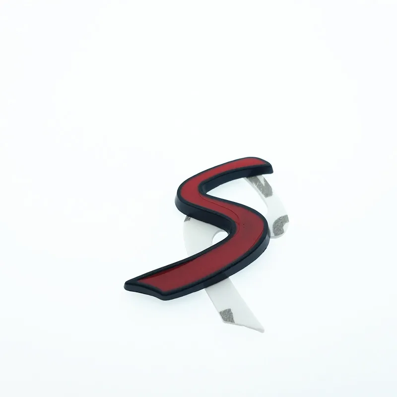 CDIY 3D Chrome Metal Red S Logo Car Emblem Sticker for BMW Mini Cooper Tail Decoration Styling Decals Exterior Accessories | Автомобили и