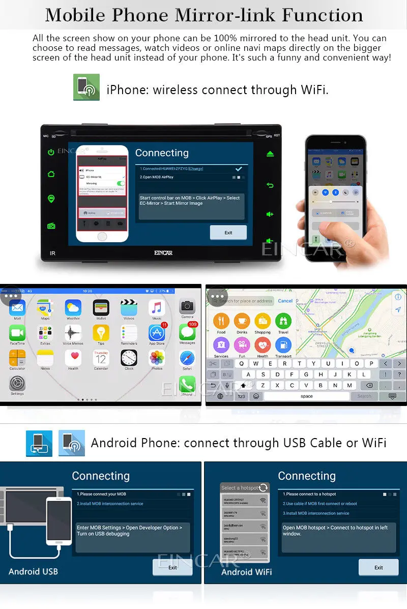 Двойной Din 6 2 &quotAndroid 0 GPS стереооборудование для автомобиля навигационное радио