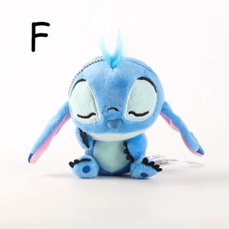 Stitch Disney Q версия плюшевые игрушки Микки Маус ручной кукольный сон Микки Минни Винни чехол для телефона детская игрушка кулон подарки на день рождения - Цвет: Stitch
