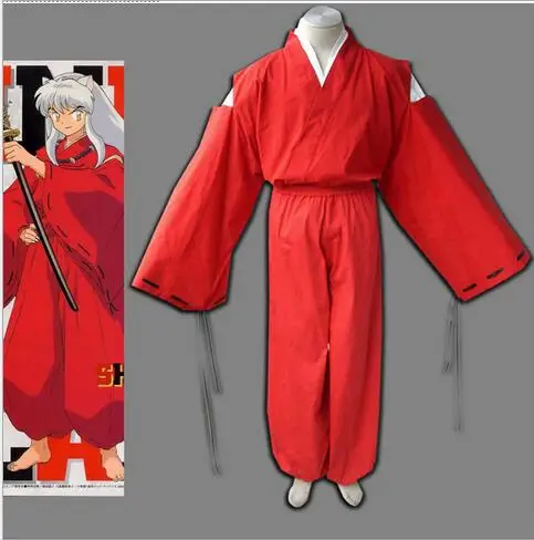 Костюм для косплея аниме Inuyasha полный комплект кимоно костюмы на Хэллоуин (топ +