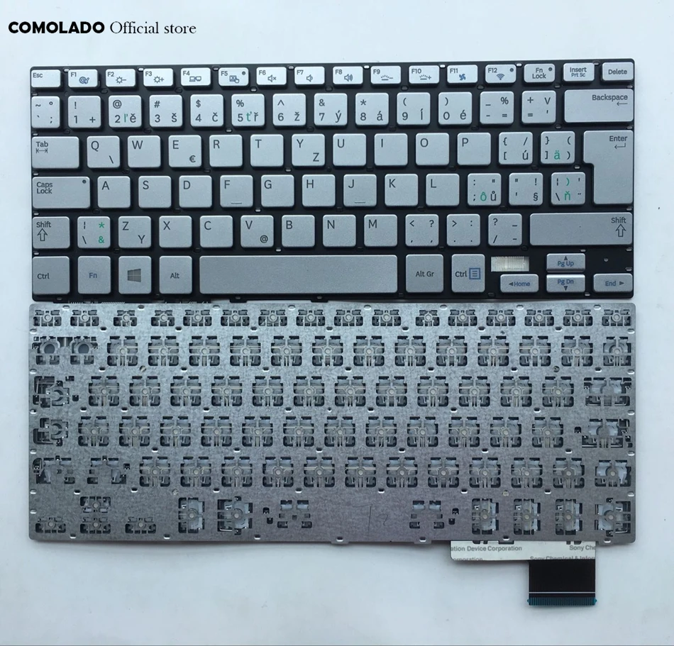 CZ Чешская клавиатура для Samsung 730U3E NP730U3E 740U3E NP740U3E Серебристая Клавиатура ноутбука
