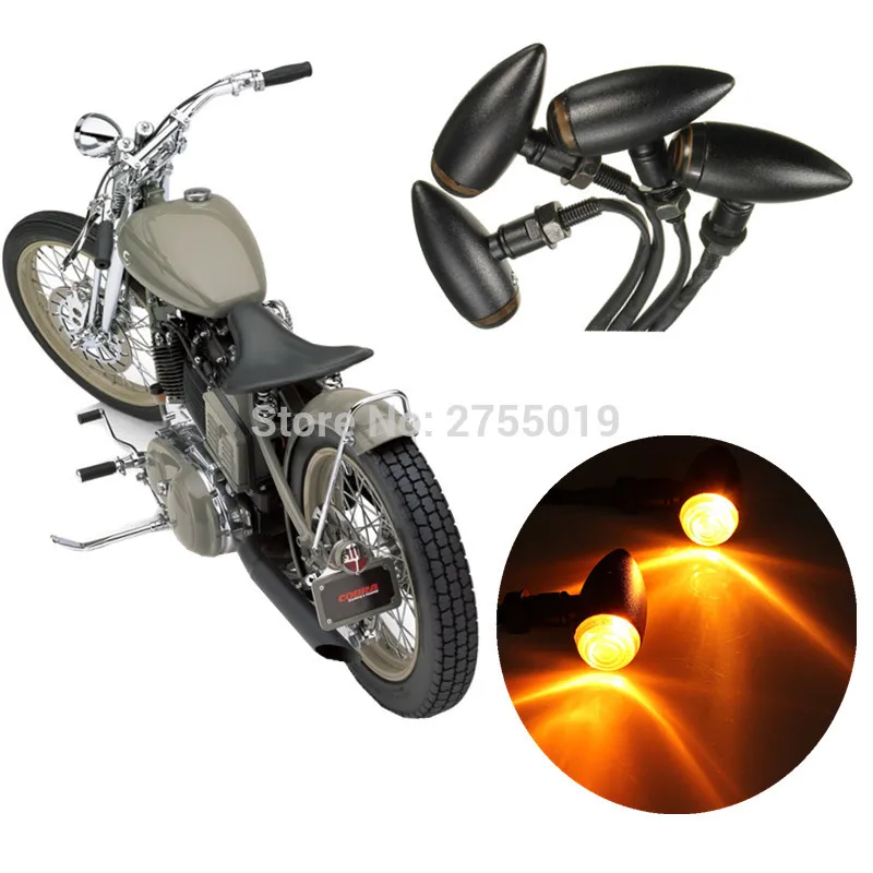 2 шт. ретро мотоциклетные указатели поворота мигающая лампа для Harley Chopper Cruiser Honda