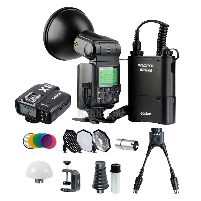 

Godox Witstro Speedlite AD360II-N Outdoor Flash Light AD360II 360Ws 2.4G i-TTL 1/8000S + PB960 Battery Pack for Nikon Camera