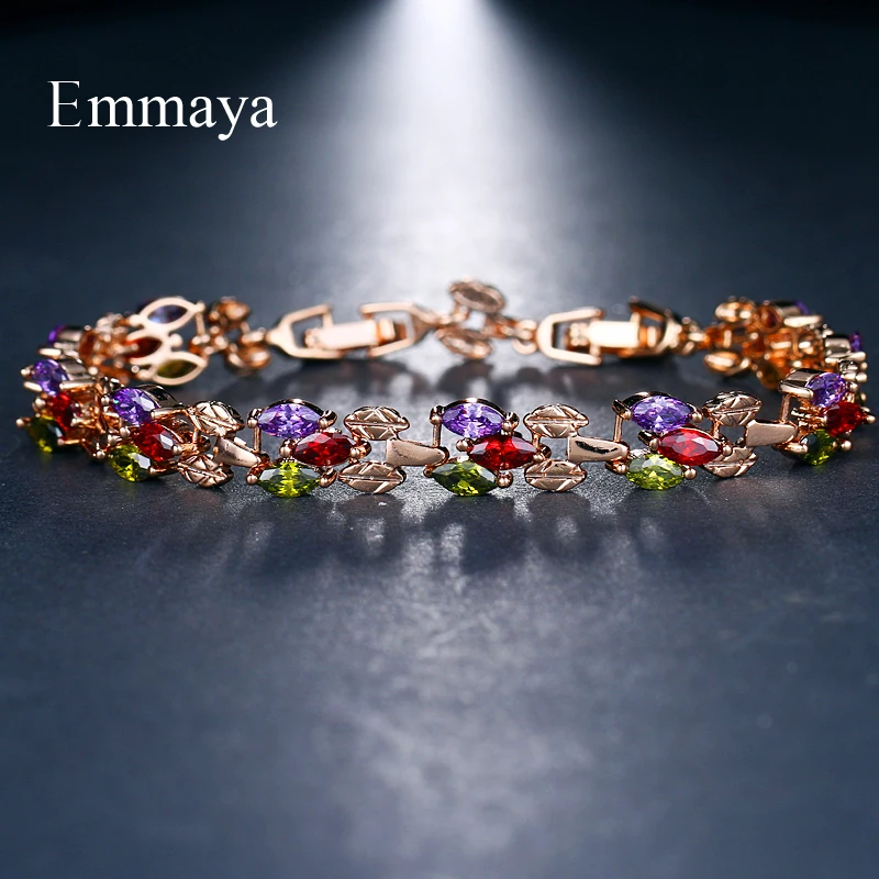 Женские разноцветные браслеты с листьями Emmaya классические очаровательные