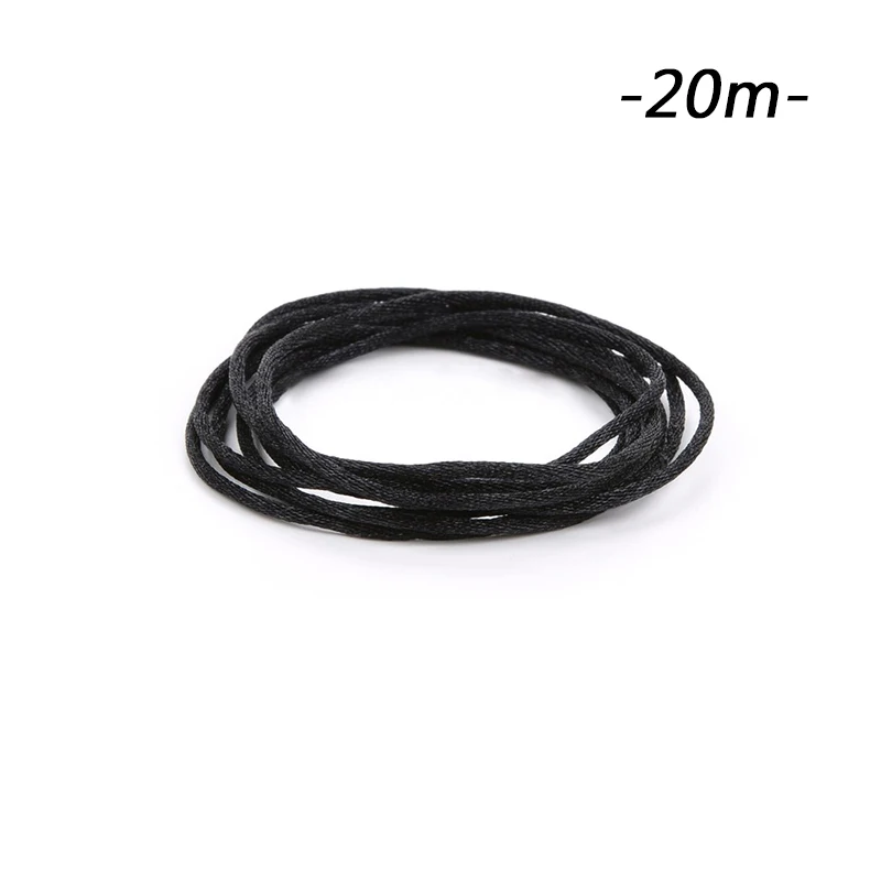 smokey black LOFCA, 20 м/лот, нейлоновый шнур, разноцветный, для прорезывания зубов, ожерелье, изготовление игрушек, сделай сам, аксессуары, веревка, браслет, соска, клипса, цепочка - Цвет: smokey black