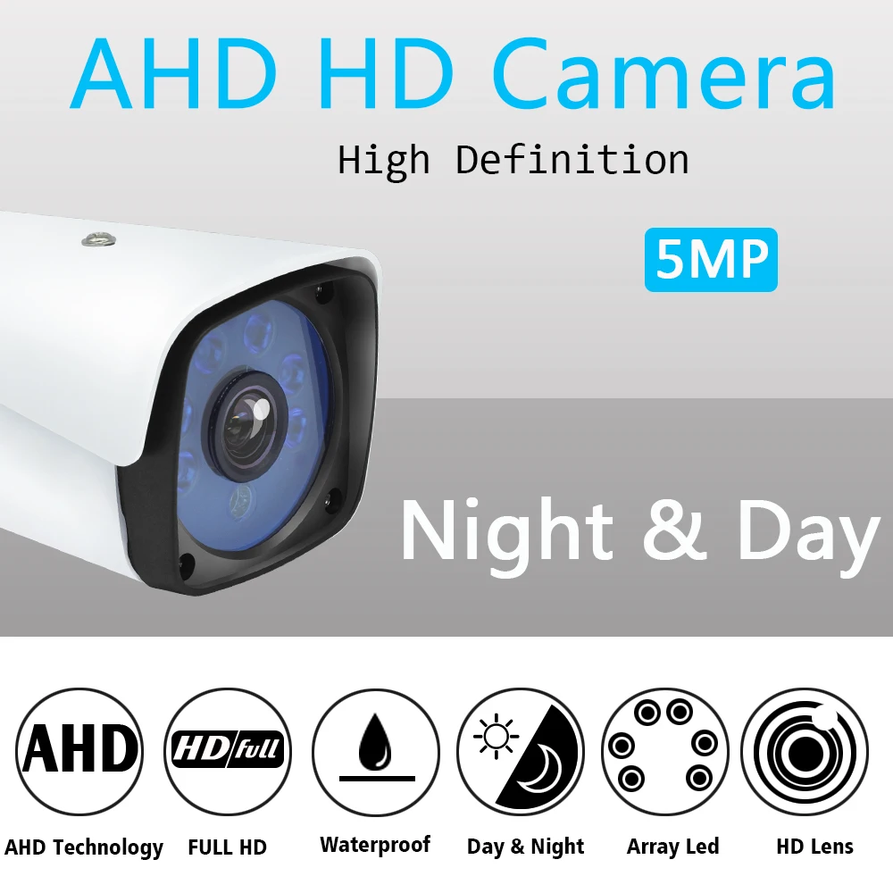 OUERTECH 5 мегапикселей XVI/TVI/CVI/CVBS/AHD в 1 AHD камера CCTV bullet наружная Водонепроницаемая Мп