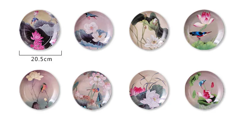 Lotus ceramics декоративные тарелки настенные украшения китайская Декоративная посуда ремесла домашний ТВ фон настенные Подвески
