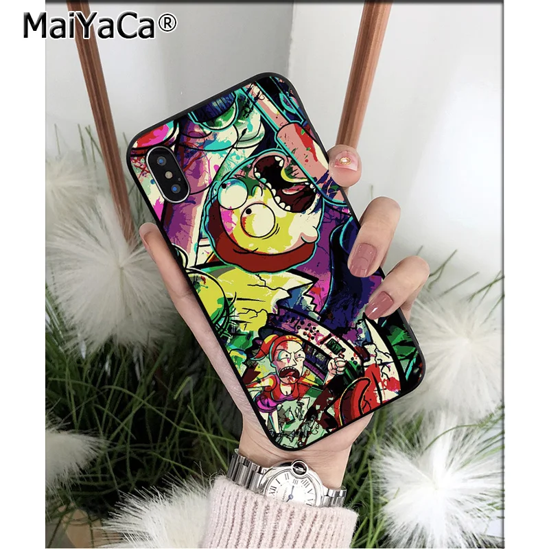MaiYaCa Рик и Морти смешной мультфильм комикс ТПУ Мягкие аксессуары для телефона