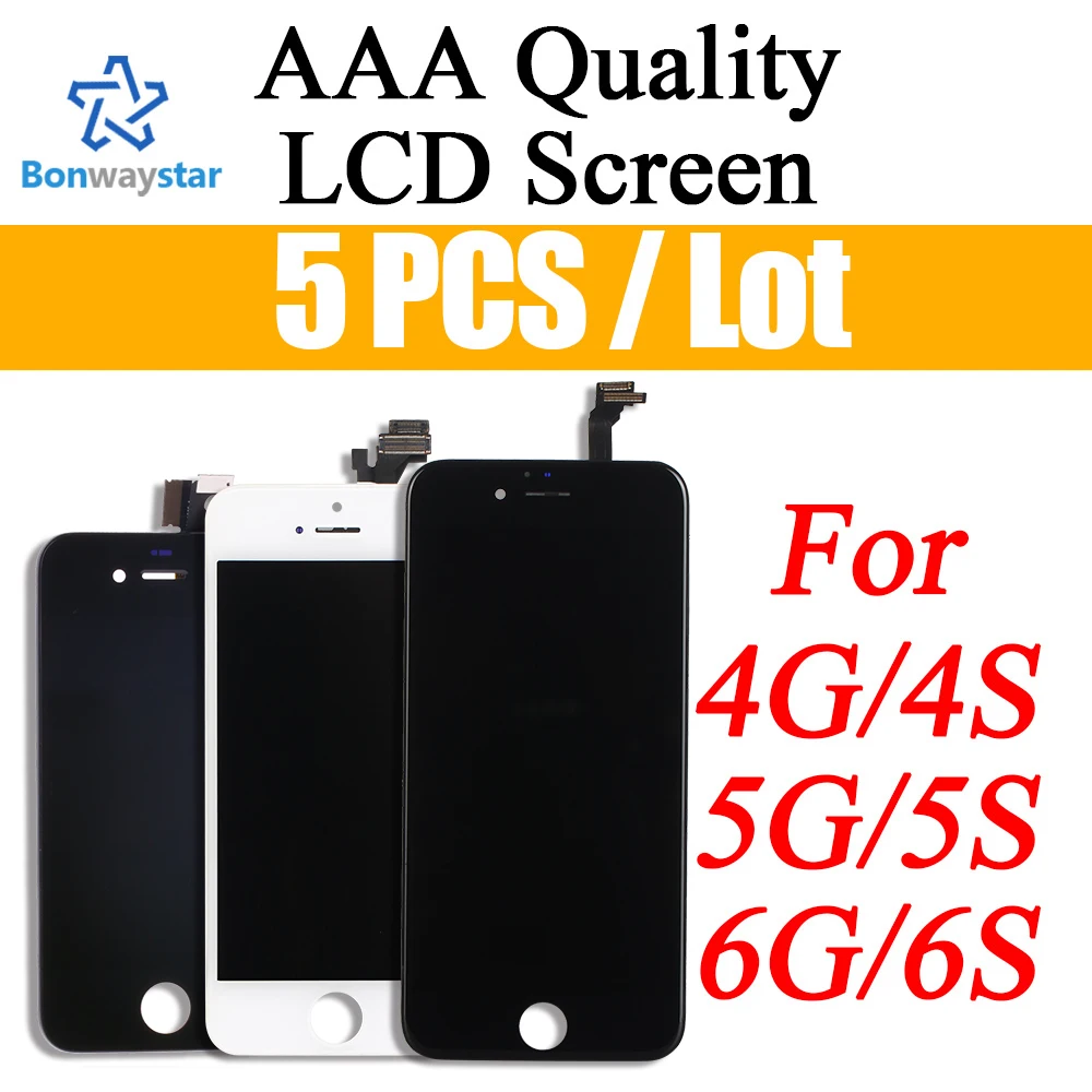 Bonwaystar емкостный экран для iphone 5S дисплей 4S 5 6 6s ЖК комплект оптовая цена 4 &quotэкран