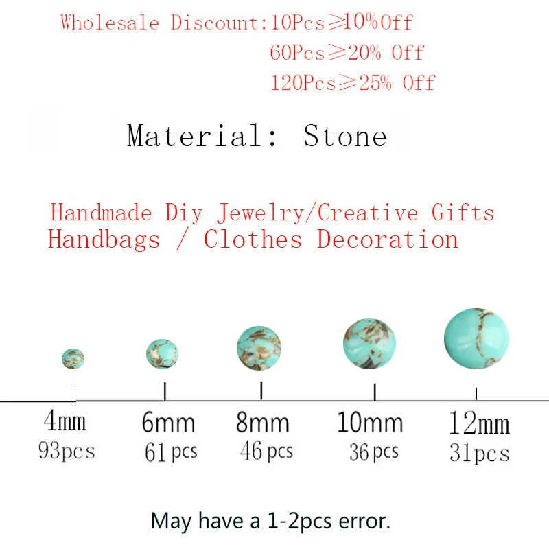 Бусины Howlite из натуральной раковины круглые бусины зеленого цвета свободного