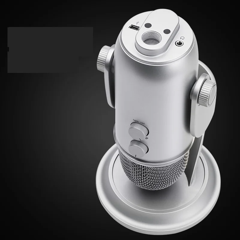 Синий USB конденсаторный микрофон Yeti для прямого вещания и записи звука с внутренней звуковой картой Plug and play