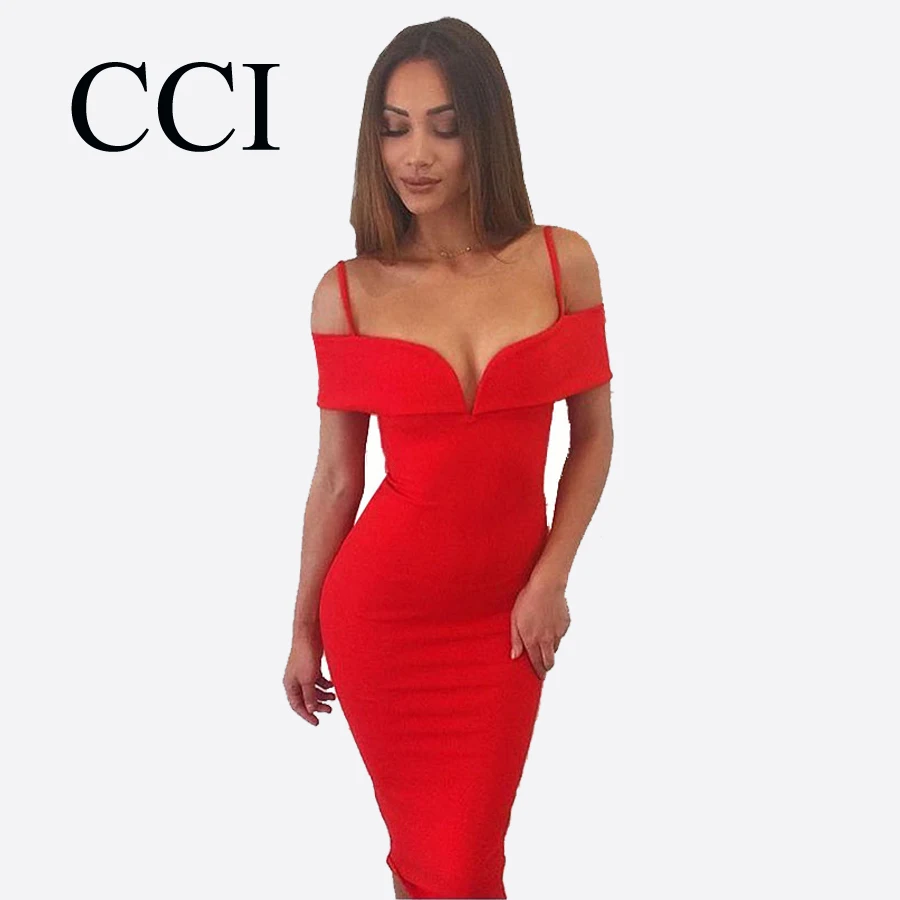 ТПП Тощий Chic Для женщин повязки V шеи платье Красный черный Розовый Sexy Глубокий