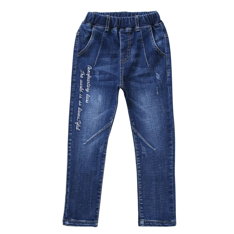 2018 Spring New Fashion Boys Long Full Length Tide Popular Jeans Letters Prints Children Trousers |
