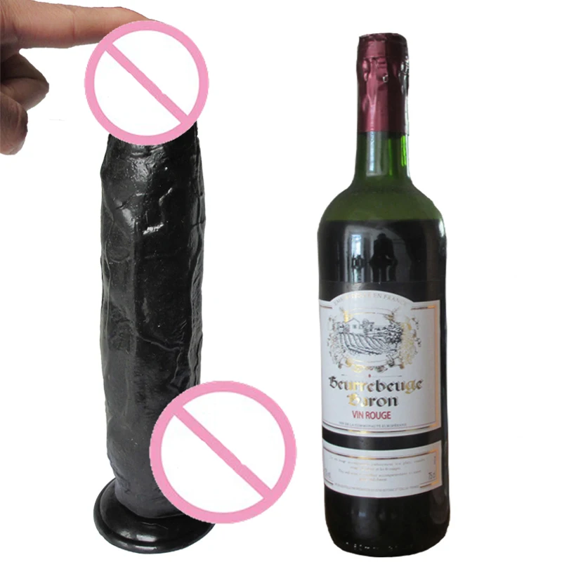 12 дюймовый реалистичный черный силиконовый фаллоимитатор на присоске|dildo sex toy|penis