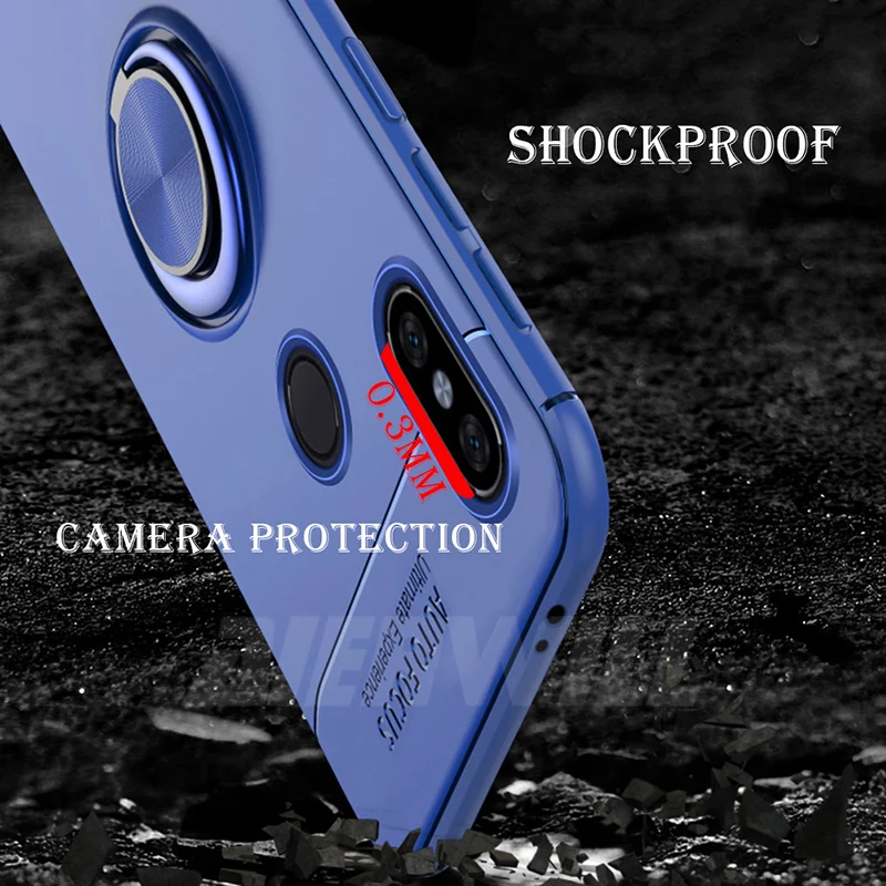 For xiaomi mi a2 lite Case Shockproof Bumper Metal Ring Holder Soft Cover TPU Silicon Funda Xiaom Xiaomi MI A2 Lite |