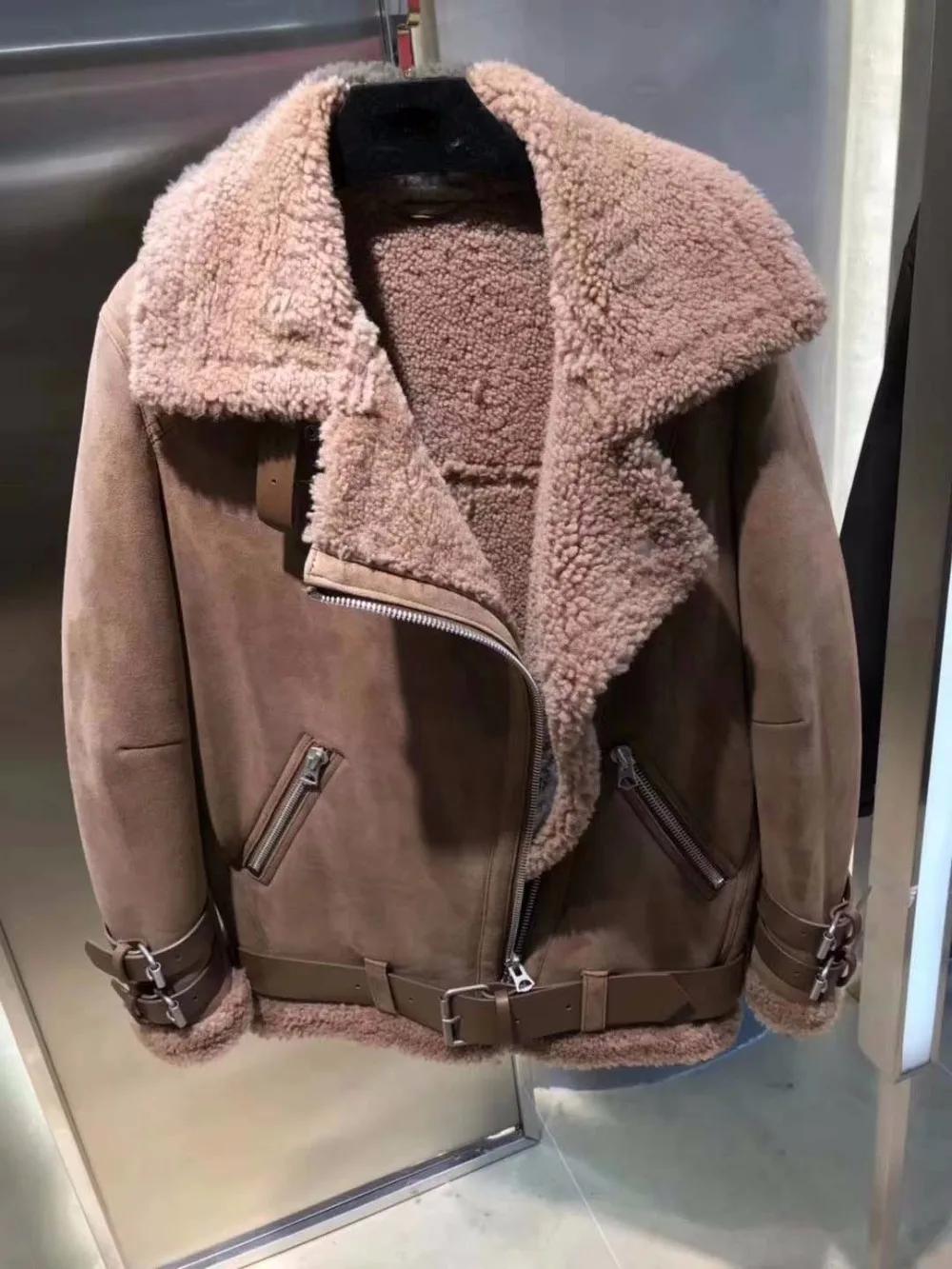 amazing sheepskin with fur women winter jacket high quality chaqueta mujer warm casaco feminino fashion wool jaqueta feminina | Женская