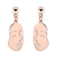 shi42 316 l stainless steel men charms drop earrings rose gold vacuum plating good quality no easy fade allergy free