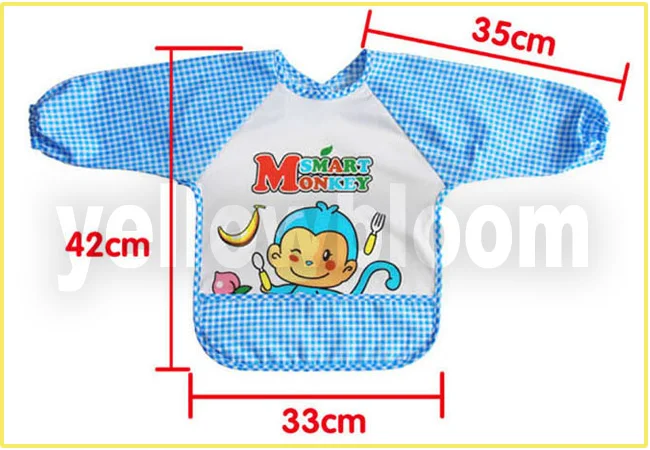 Детские Водонепроницаемый нагрудник для кормления Арт Фартук занятий живописью