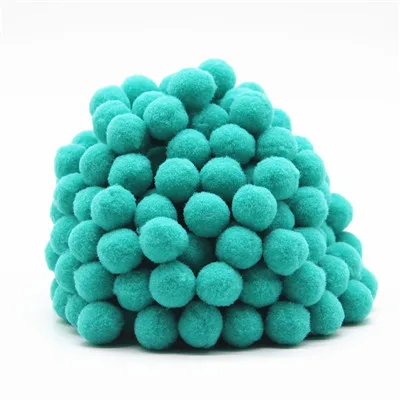 04 mint green Верх: помпоны-10/15/20/25 мм помпон мини пышная Нижняя Pompones бальное свадебное украшение швейной детские игрушки Аксессуары 100 шт - Цвет: 04 mint green