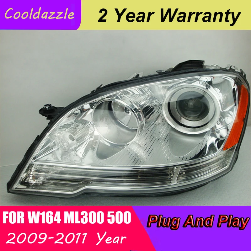 Для Mercedes-Benz W164 ML280 ML320 ML350 светодиодный головной светильник фара 2005 2006 2007 2008 год с DRL