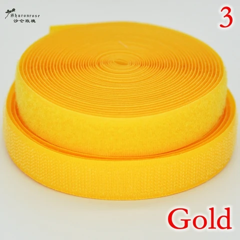 3 Gold 20 мм, 2 ярдов/партия, Цветная Клейкая застежка-крючок и петля, лента, пришивная застежка, Швейные аксессуары для домашней одежды, сумка sh - Цвет: 3 Gold
