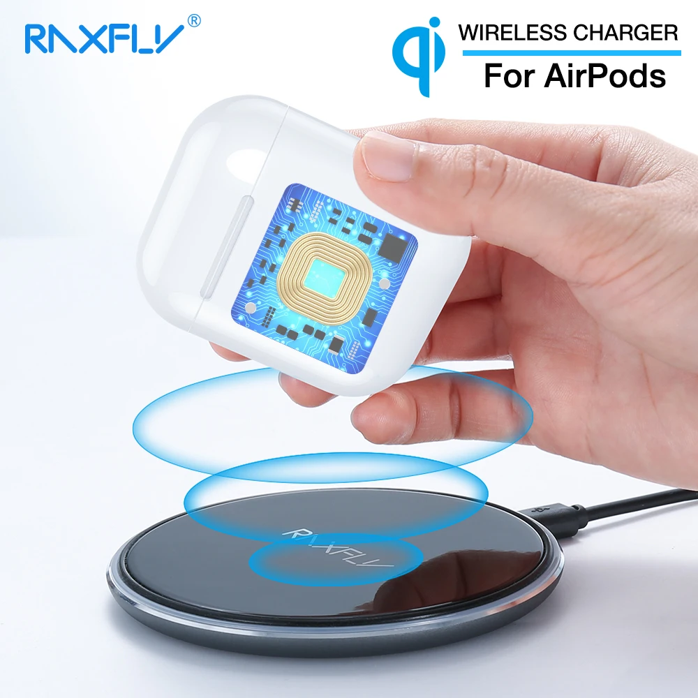 Чехол RAXFLY для беспроводного зарядного устройства Air pods Qi Standard чехол приемника