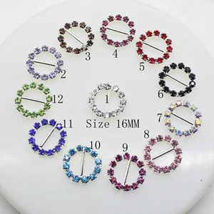 10 шт., круглые разноцветные металлические аксессуары, 16 мм